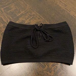 Out From Under black lace up tube top